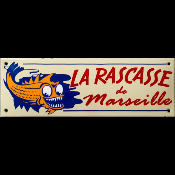 Plaque émaillée 10 x 30 cm plate : La Rascasse de Marseille