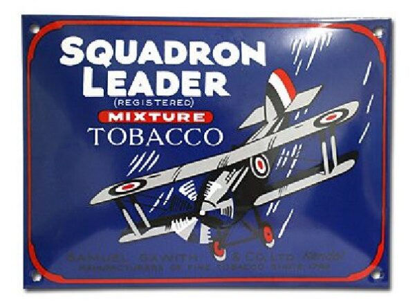 Plaque émaillée 20 x 28 cm bombée : SQUADRON LEADER – Image 2