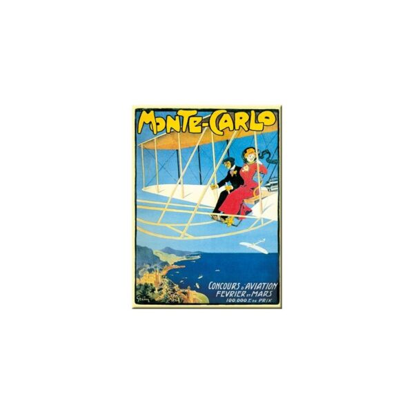 Plaque métal publicitaire 15x20cm plate : MONTE CARLO