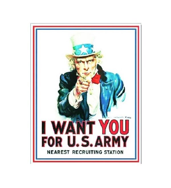 Plaque métal publicitaire 30x40cm plate : I WANT YOU – Image 2