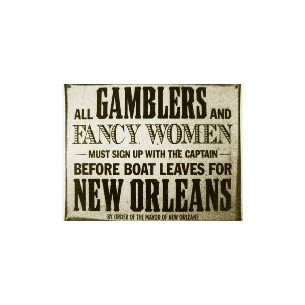 Plaque métal publicitaire 30x38cm plate : GAMBLERS