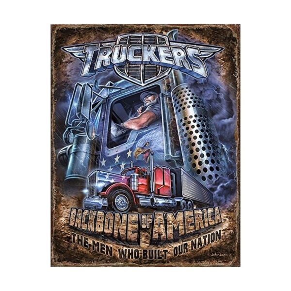 Plaque 30 x 40 cm : BACKBONE OF AMERICA