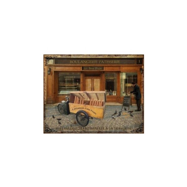 Plaque métal 22x28cm plate : BOULANGERIE PATISSERIE