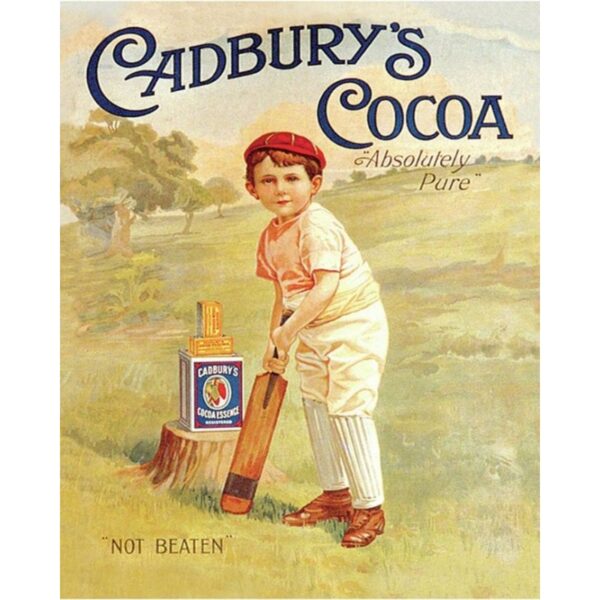 Plaque métal publicitaire 28 x 40 cm plate : Cadbury's Cocoa