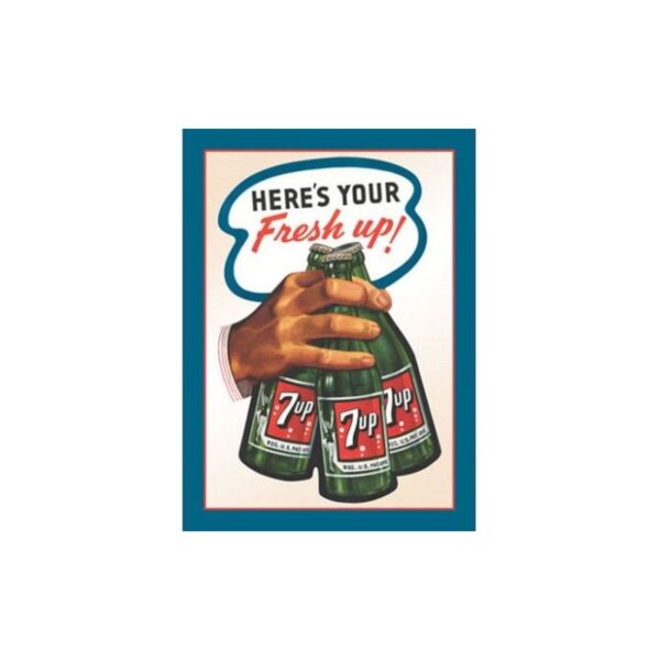 plaque publicitaire 30x40cm : 7up fresh up !