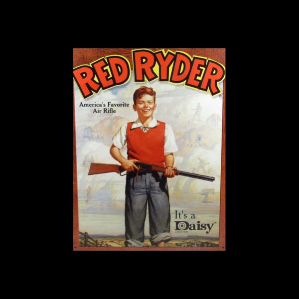 Plaque métal publicitaire 30x40cm plate : Red Ryder Air Rifle