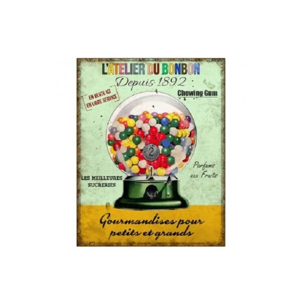 Plaque métal 22x28cm plate : L'ATELIER DU BONBON