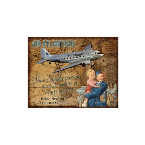 Plaque métal 36x28 cm plate : AIR ATLANTIQUE