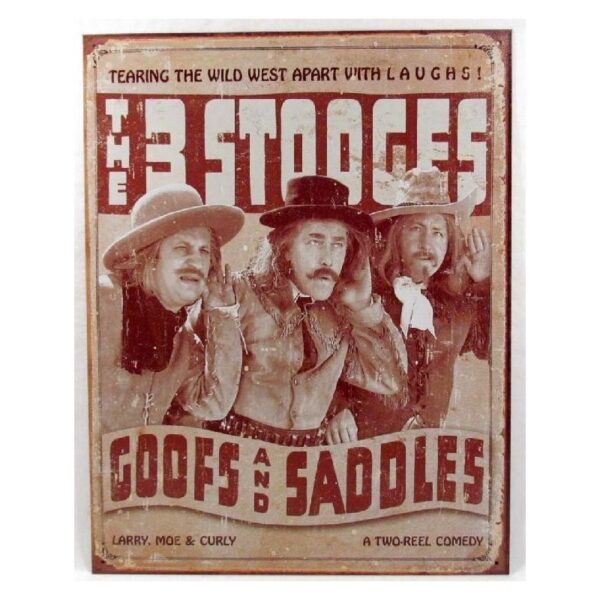 Plaque métal publicitaire 30x40cm plate : The 3 Stooges