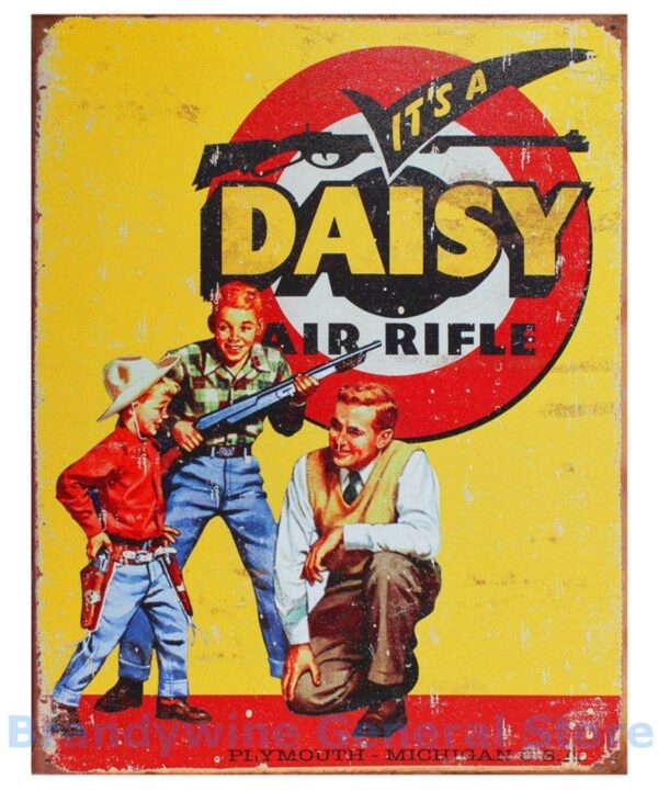 Plaque métal publicitaire 30x40cm plate : Daisy Air Rifle – Image 2
