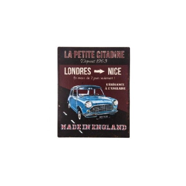 Plaque métal 22x28cm plate : LA PETITE CITADINE
