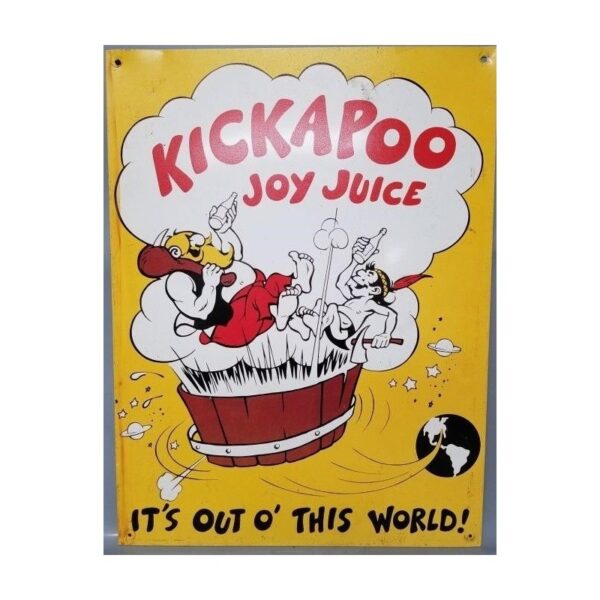 Plaque métal publicitaire 30x40cm plate : KICKAPOO JOY JUICE