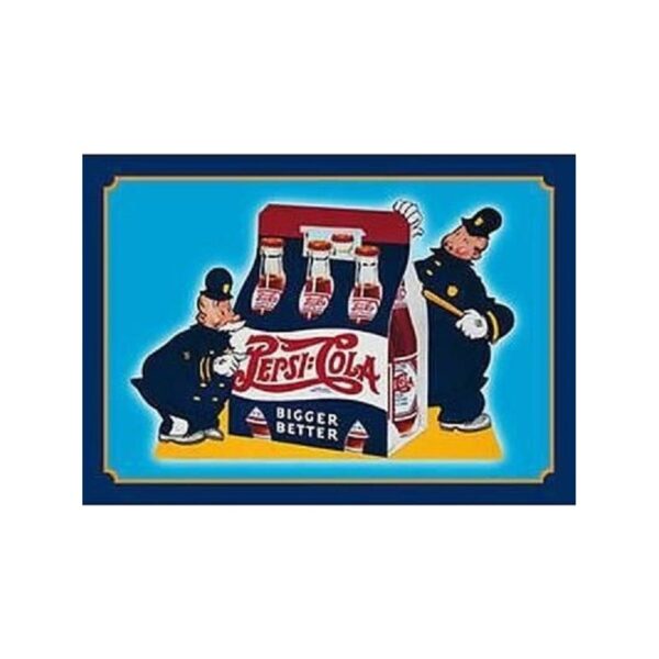 Plaque métal publicitaire 30x40cm plate : Pepsi-Cola Bigger Better