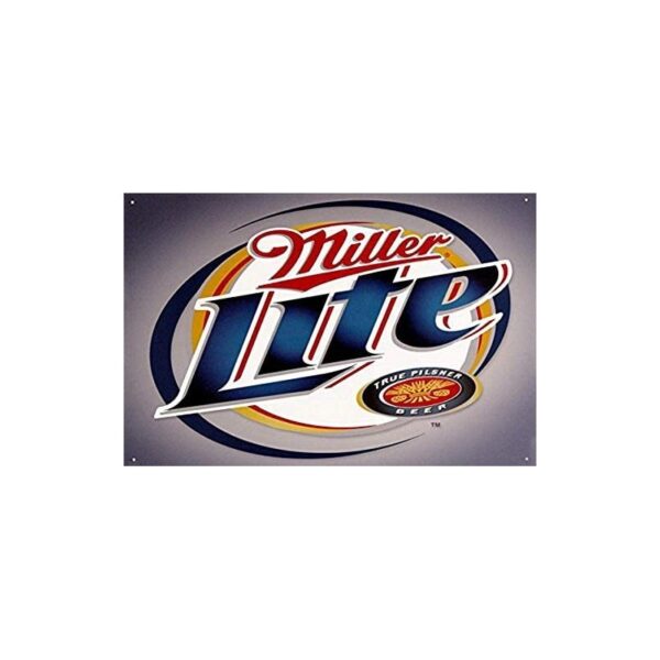 Plaque métal publicitaire 30x40cm plate : Miller Lite