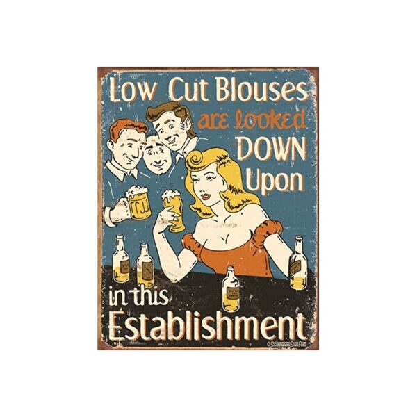 Plaque métal publicitaire 30x40cm plate : Low Cut Blouses