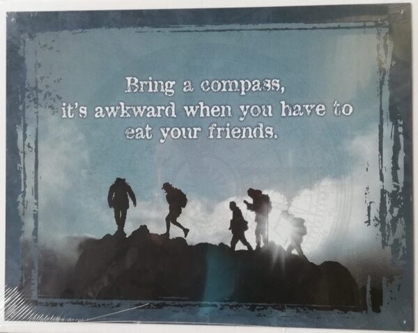 Plaque métal publicitaire 40x32cm plate : BRING A COMPASS – Image 2