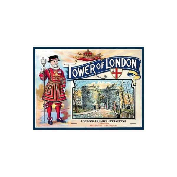 Plaque métal publicitaire 40x30cm plate : Tower of London