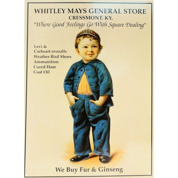 Plaque métal publicitaire 40x30cm plate : WHITLEY MAYS GENERAL STORE