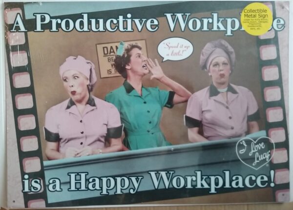 Plaque métal publicitaire 38x30cm plate : A Productive Workplace – Image 2