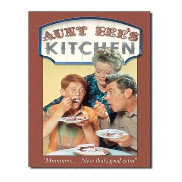 Plaque métal publicitaire 40x30cm plate : AUNT BEE'S KITCHEN