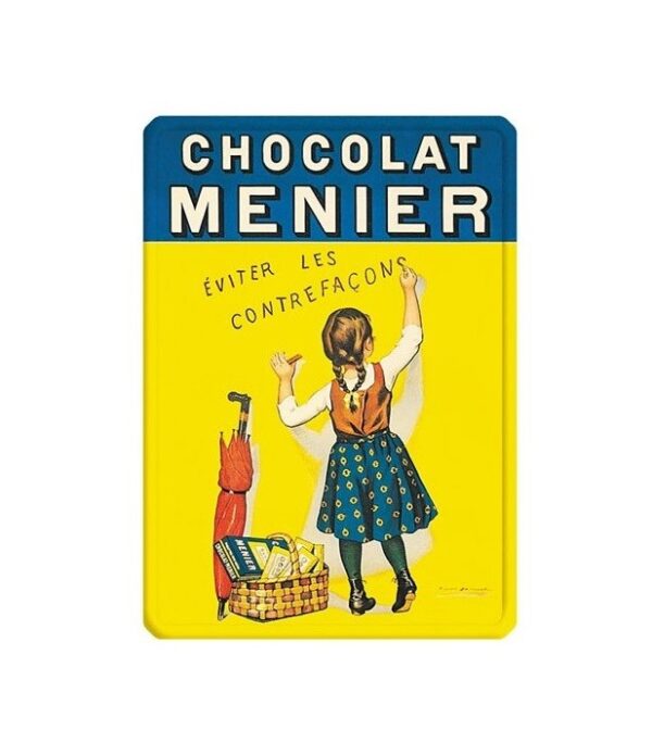 Magnet émaillé plat dimension 5,5 x 7,5 cm : CHOCOLAT MENIER – Image 2