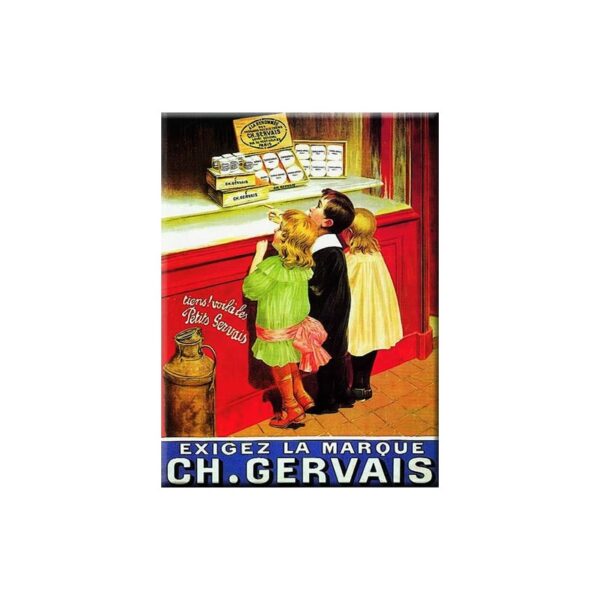 Plaque métal publicitaire 15x20cm plate : Ch. GERVAIS