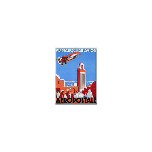 Plaque métal publicitaire 15x20cm plate : AEROPOSTALE