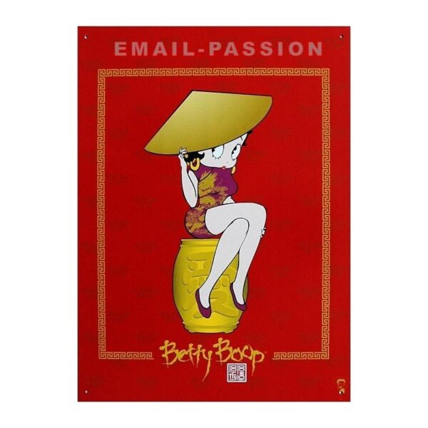 Plaque métal publicitaire 30x40cm plate : Betty Boop Chinoise.