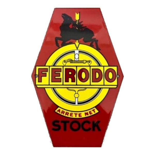 Plaque émaillée Héxagonale dim. 20 x 30 cm : FERODO