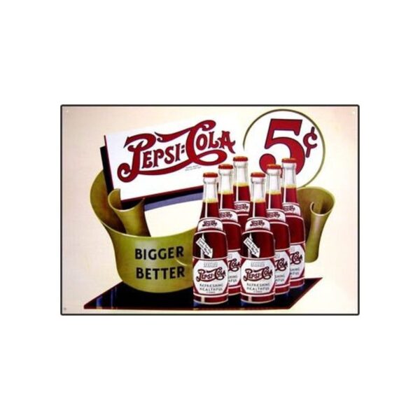 Plaque métal publicitaire 44 x 32cm plate : PEPSI-COLA