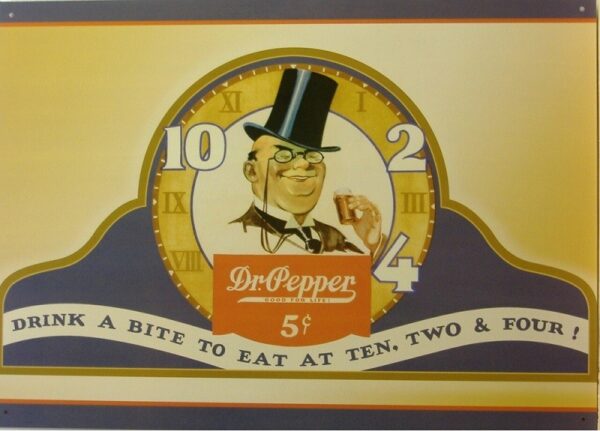 Plaque métal publicitaire 44 x 32cm plate : DR PEPPER - DRINK A BIT – Image 2