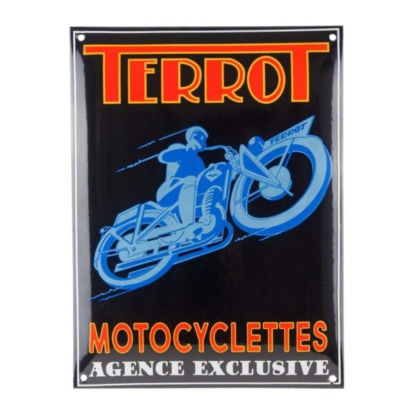 Plaque émaillée bombée TERROT Agence exclusive