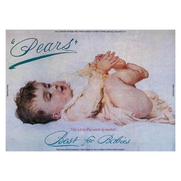 Plaque métal décorative 40 x 28 cm plate : PEARS BEST FOR BABIES