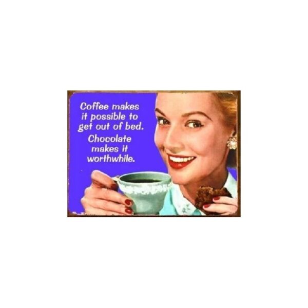 Plaque métal décorative 41 x 30 cm plate : COFFEE MAKE IT POSSIBLE...