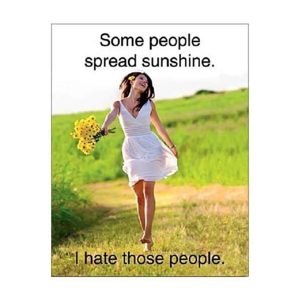 Plaque métal décorative 40 x 32 cm plate : SOME PEOPLE SPREAD SUNSHINE
