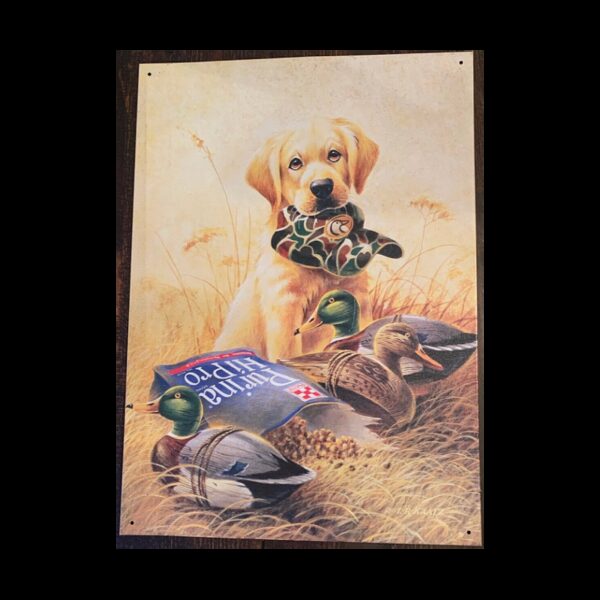 Plaque métal décorative 40 x 29 cm plate : LR KAATZ LABRADOR