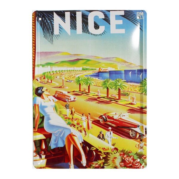 Plaque métal publicitaire 30x40cm Bombée : NICE