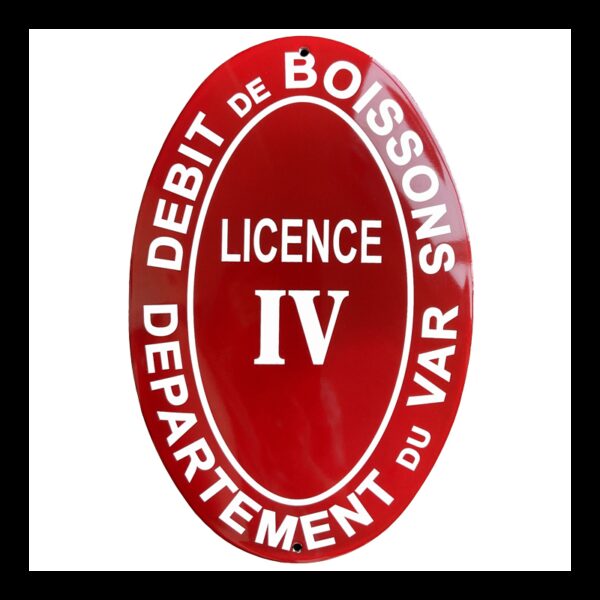 Plaque émaillée Licence 4 VAR - 20x30cm (décoration)