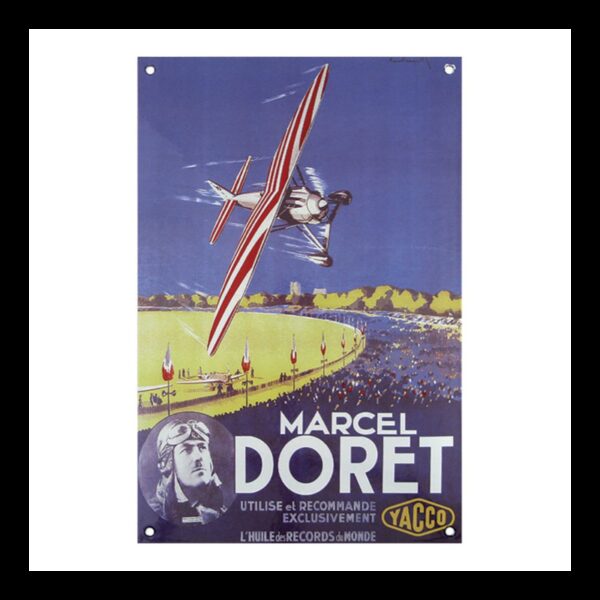 Plaque émaillée bombée : YACCO MARCEL DORET
