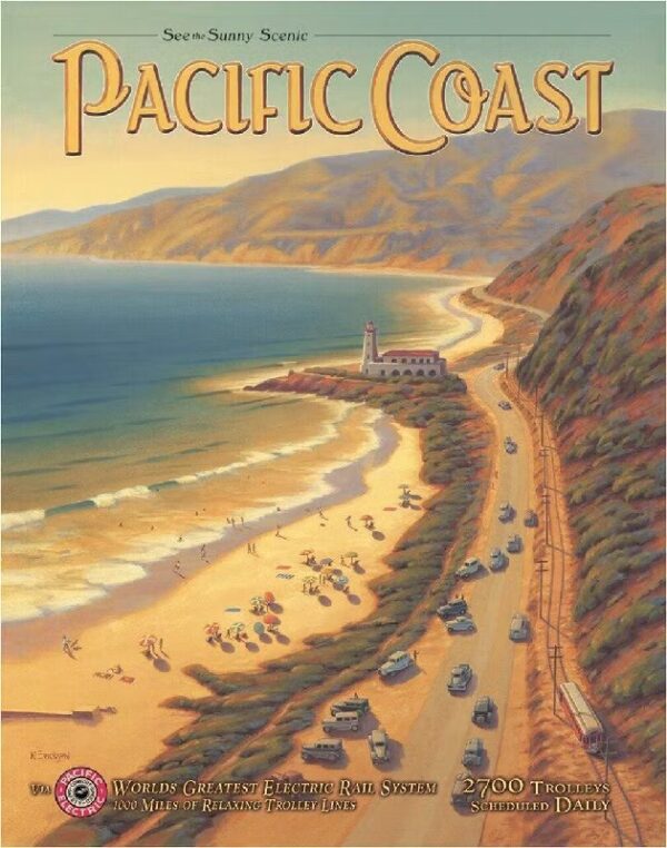Plaque métal publicitaire 40x30cm plate : PACIFIC COAST by Kerne Erickson – Image 2