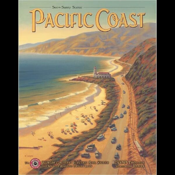 Plaque métal publicitaire 40x30cm plate : PACIFIC COAST by Kerne Erickson