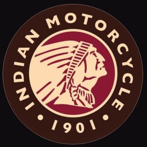 Plaque metal publicitaire diamètre 30cm : INDIAN MOTORCYCLE 1901