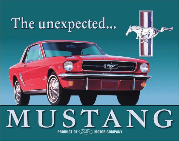Plaque métal publicitaire 30x40cm plate : Ford Mustang – Image 2
