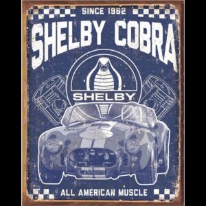 Plaque métal publicitaire 30x40cm plate : SHELBY COBRA