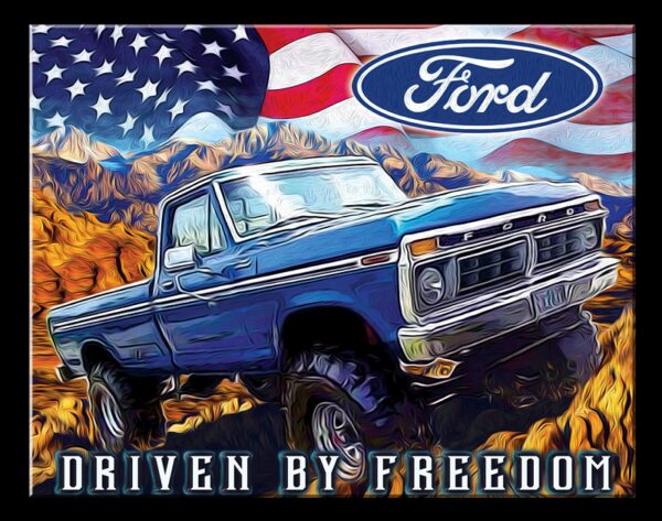 Plaque métal publicitaire 30x40cm plate : FORD - Freedom Truck – Image 2
