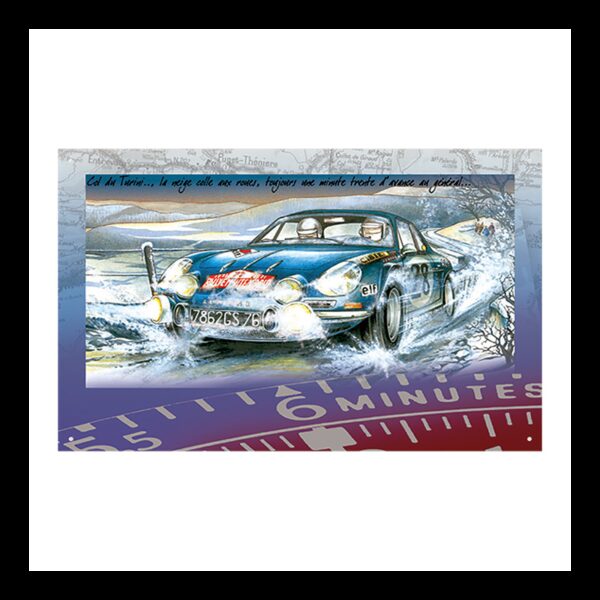 Plaque métal publicitaire plate avec relief 38 x 25 cm : Alpine