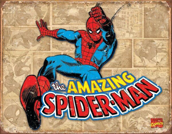 Plaque métal plate 20 x 30 cm : Spider-man – Image 2