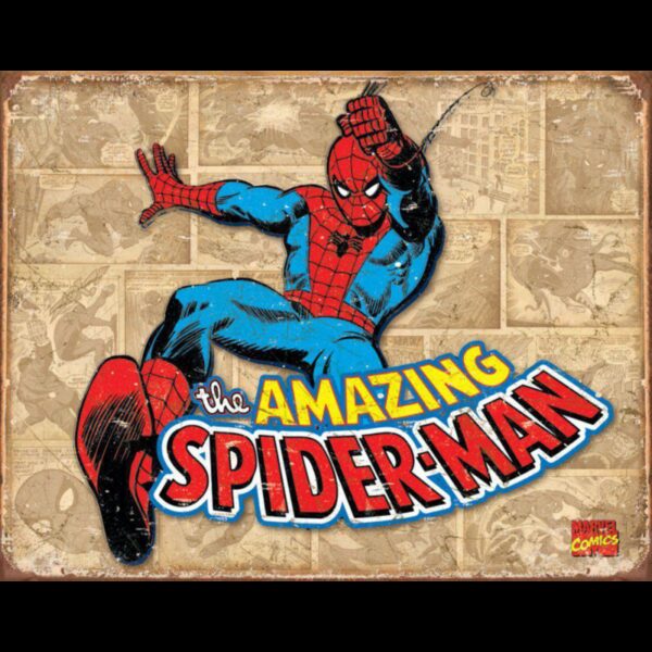 Plaque métal plate 20 x 30 cm : Spider-man