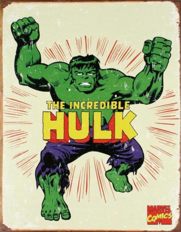 Plaque métal plate 20 x 30 cm : Hulk – Image 2