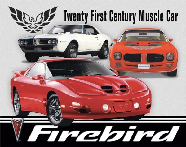 Plaque métal publicitaire 30 x 40 cm plate : Pontiac Firebird – Image 2